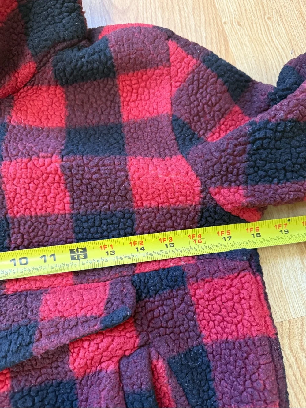 Urban Republic Red & Black Buffalo Plaid Sherpa Jacket - Size L (14/16)